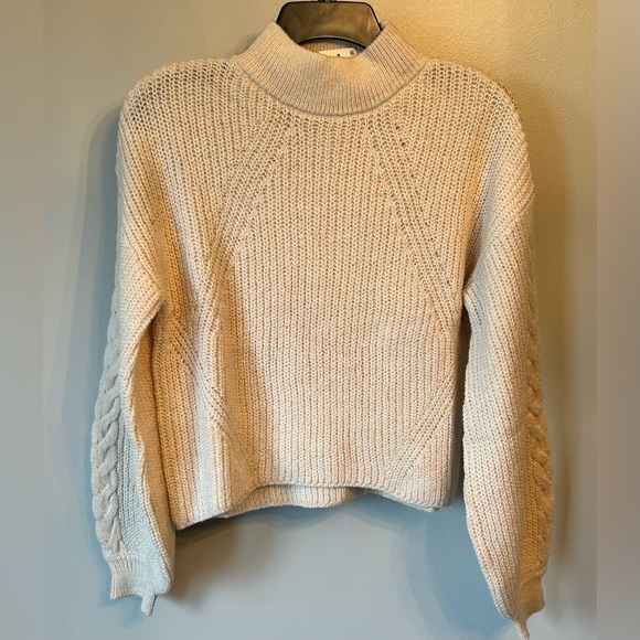 Nordstrom BP Oatmeal Oversized Heathered Cable Knit Sweater - Picture 3 of 4